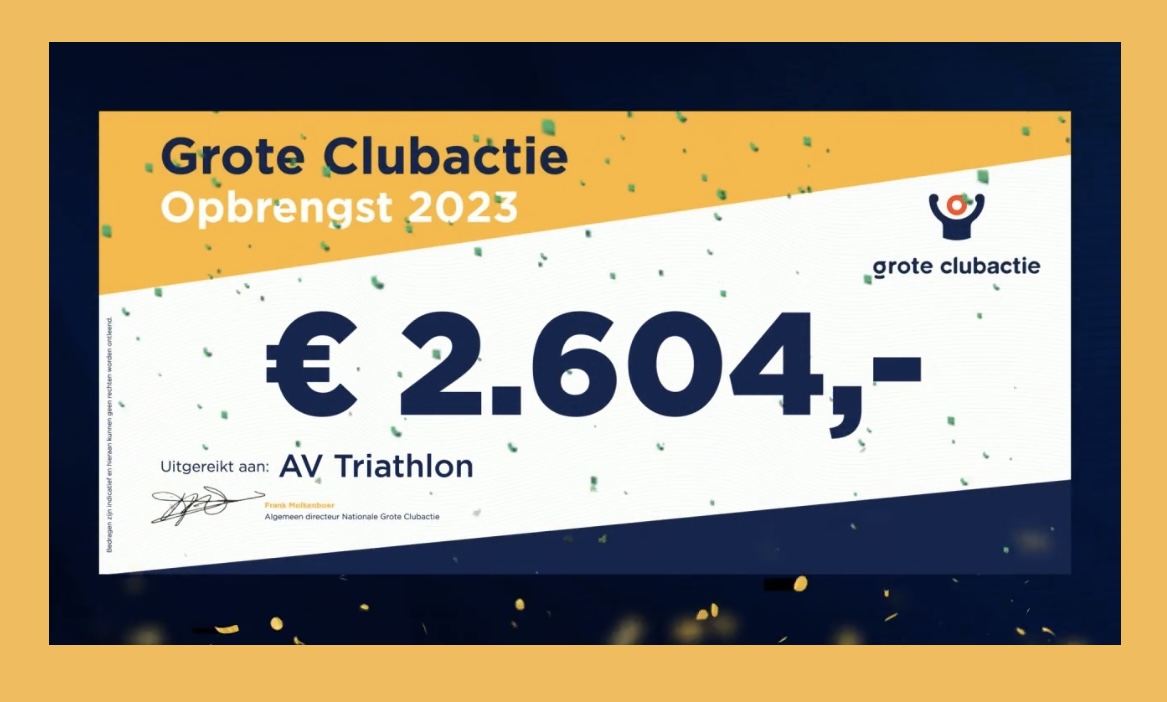 Grote Clubactie levert AV Triathlon maar liefst 2.604 euro op!